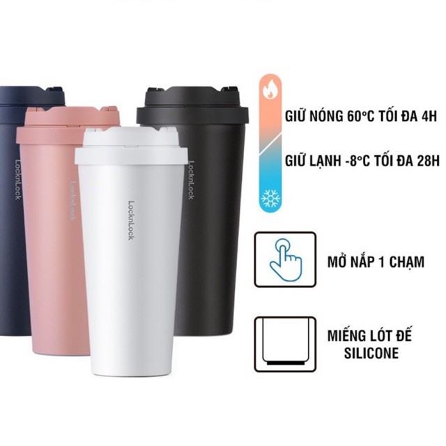 Bình giữ nhiệt Lock&amp;Lock Energetic one-touch 550ml - LHC3249 (4 màu)