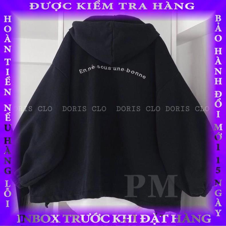 ÁO NỈ KHOÁ THÊU LÔ GÔ BÒ TAY CHUN CHỐT GẤU lemono