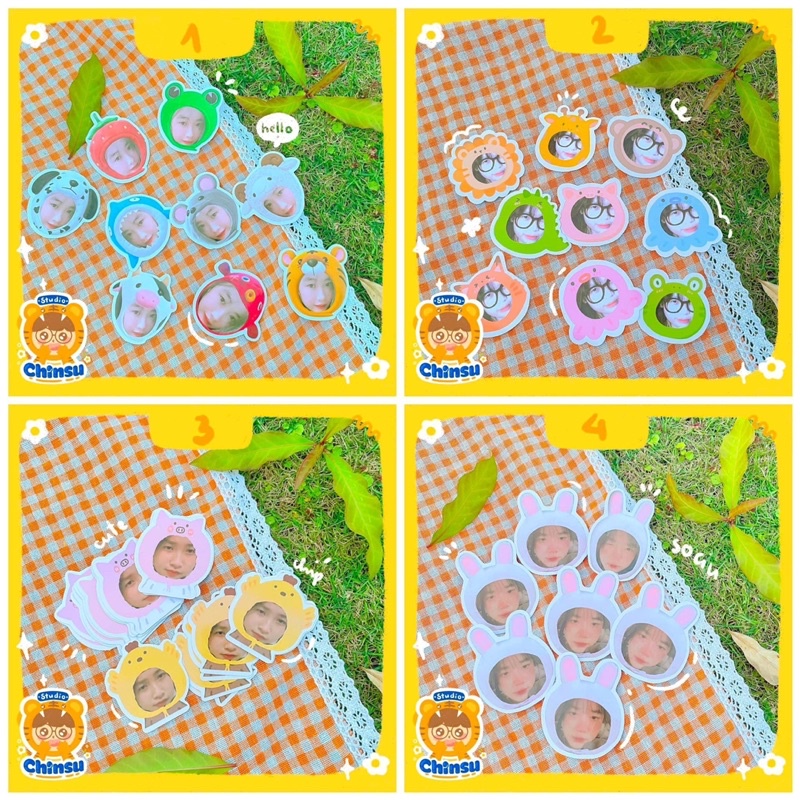 Sticker Chibi Chèn mặt theo yêu cầu, in hình 1 Set - 9 hình