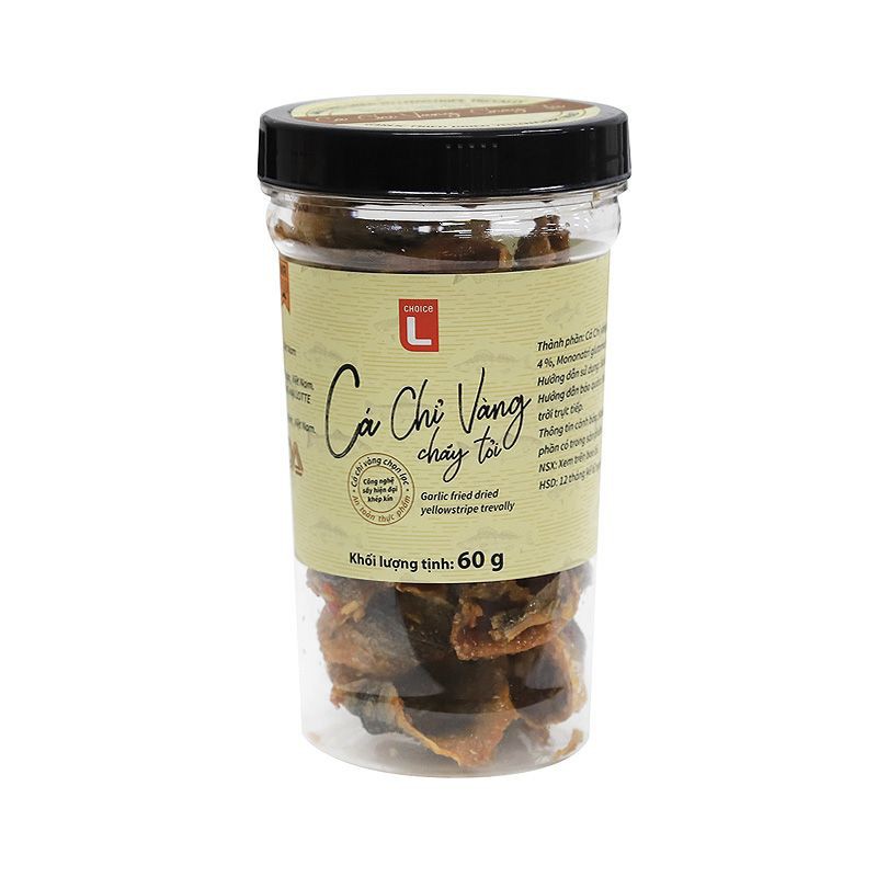 Mực rim me / Mực ngào đường / Chà bông cá hồi / Tép sấy giòn / Cá mai sấy giòn / Cá chỉ vàng cháy tỏi Choice L 90g/ 100g