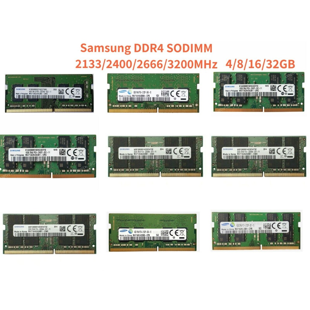 [BH 12 tháng] Ram Laptop DDR3 DDR4 4G 8G PC3 PC3L PC4 SamSung Hynix MT bus 1333 1600 2133 2400 2666 3200 Mhz SODIMM