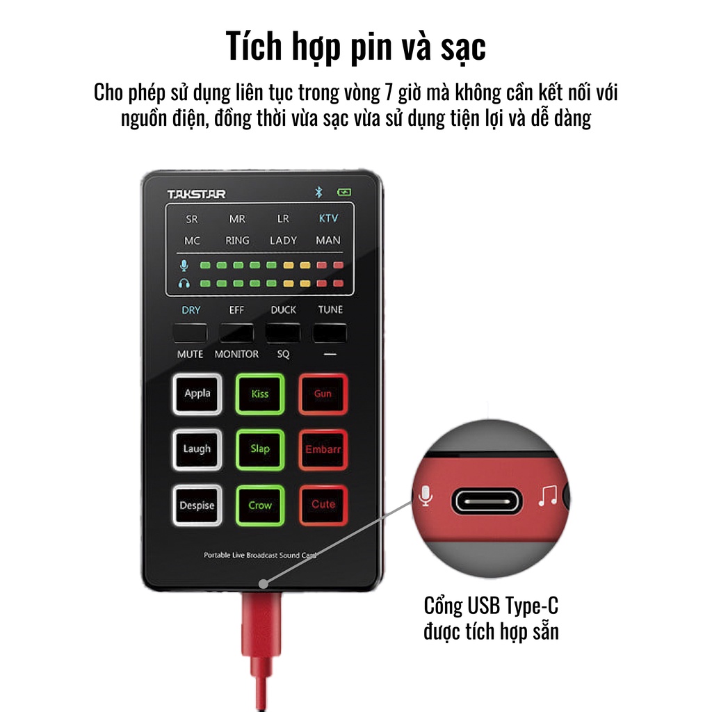 Bộ Mic Livestream Hát Karaoke Chính Hãng Giá Rẻ Takstar MX1 Mini Set Bluetooth, Nhỏ Gọn, Đầy Đủ Phụ Kiện Bảo Hành 1 Năm