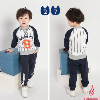 Áo bé trai, áo cho bé trai 27KIDS, hình bóng chày số 9 chất cotton mềm B9C20