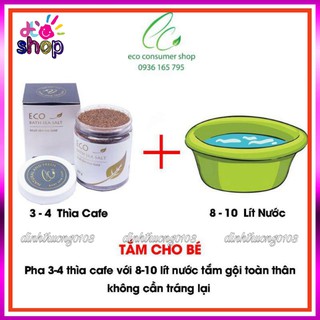 MUỐI TẮM BÉ ECO GOLD 400G TẶNG 1 MUỐI ECO 200G- DÙNG CHO TRẺ TỪ SƠ SINH,  GIẢM NHANH RÔM SẢY, MẨN NGỨA.