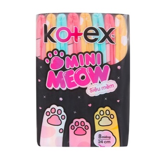 KOTEX MỎNG CÁNH MINI MEOW SIÊU MỀM, SIÊU MỎNG 