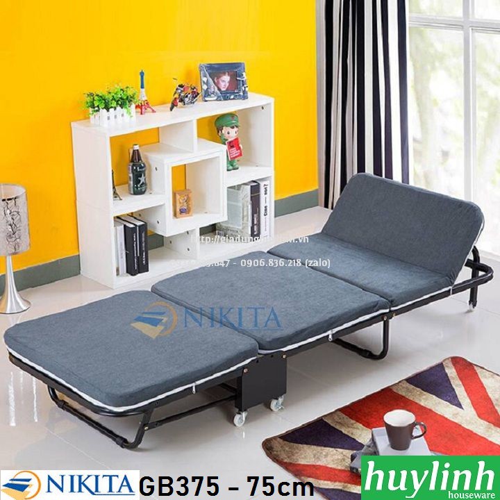 Freeship Giường xếp gấp 3 khúc Nikita GB375 - 180x75cm