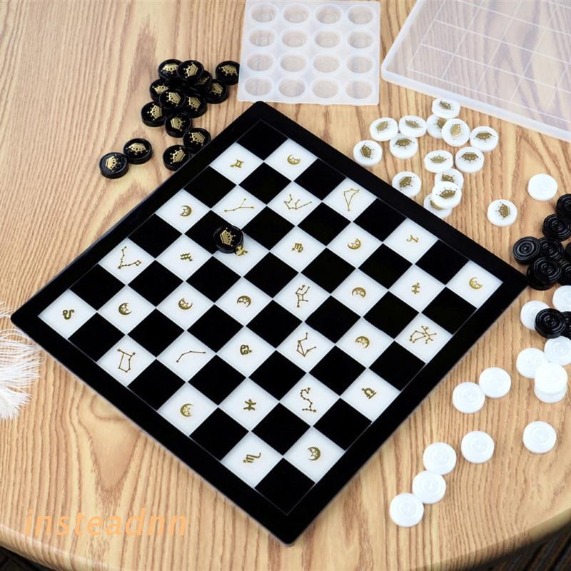 Khuôn silicone làm đồ thủ công hình bàn cờ vua