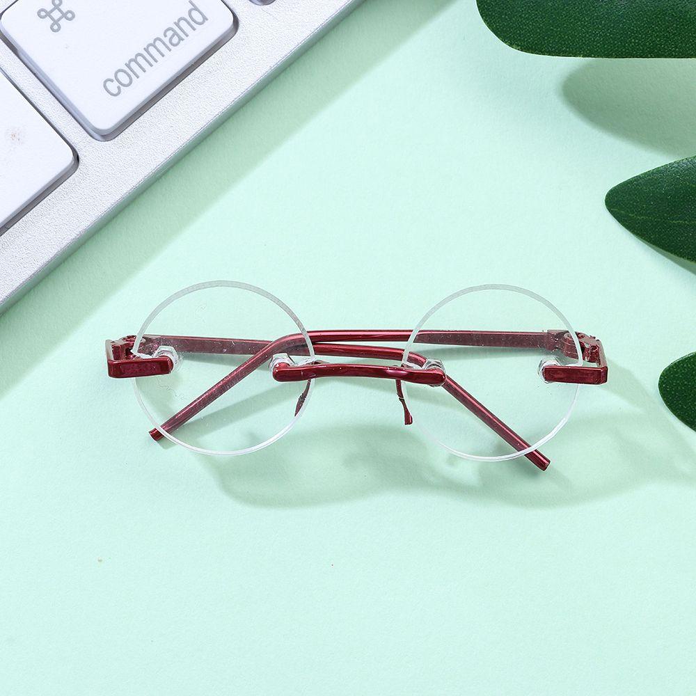 Mắt Kính Gọng Tròn Mini Bằng Vải Bông Dễ Thương Dành Cho Búp Bê