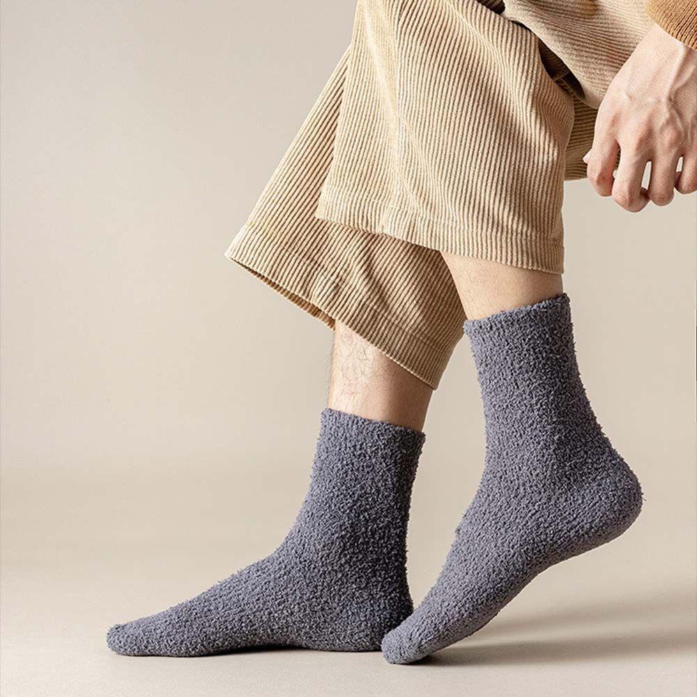 MIQUEL Vớ Lông Cừu San Hô Dày Dặn Thoáng Khí Màu Sắc Đơn Giản Chất Lượng Cao Cho Nam