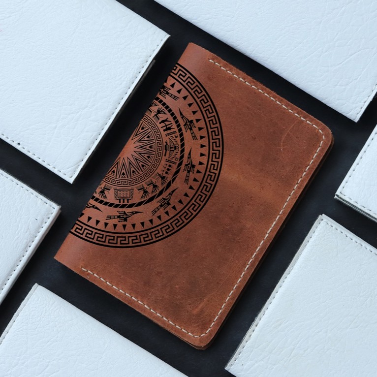 Ví đựng hộ chiếu passport cover da thật handmade