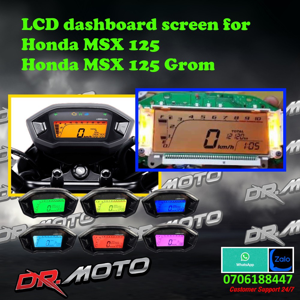 Màn hình LCD đồng hồ xe Honda MSX 125 | LCD screen for Honda MSX 125 Grom