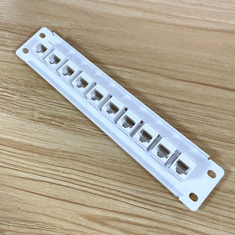 Bảng Điều Khiển Dán Tường CAT6 10 Cổng 10G Hỗ Trợ 1U Patch UTP 19inch