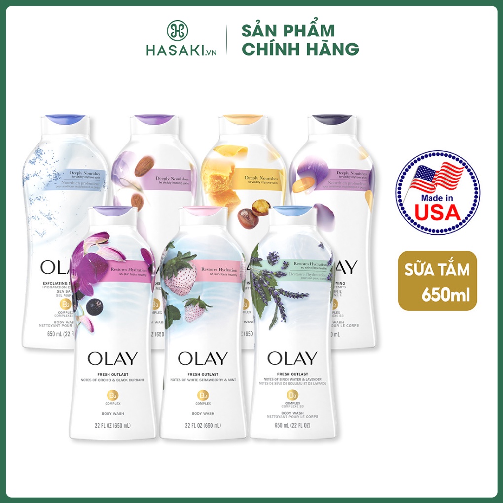 Sữa tắm dưỡng da Olay 650ml Hasaki Sản phẩm chính hãng