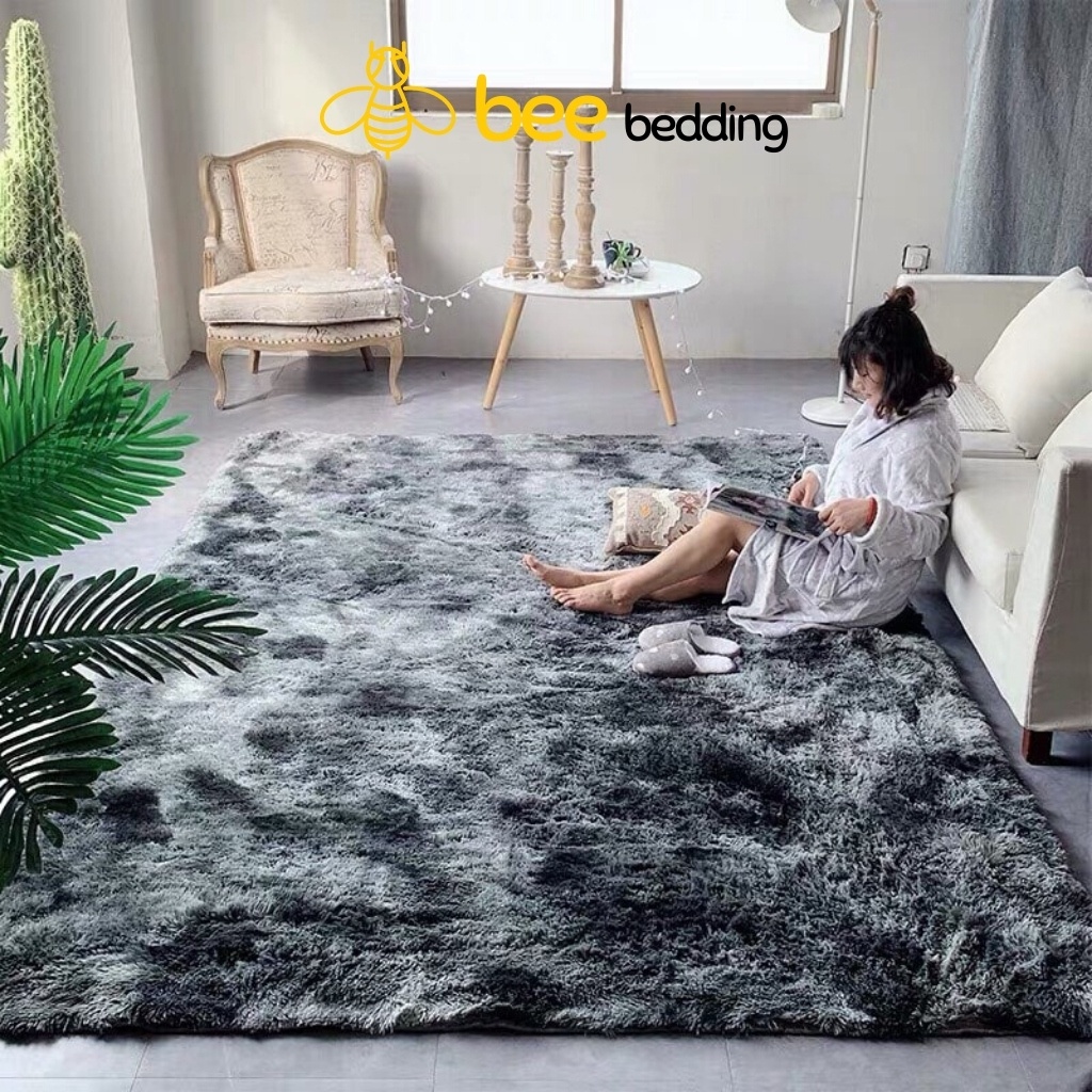 Thảm lông trải sàn phòng ngủ cao cấp Bee Bedding