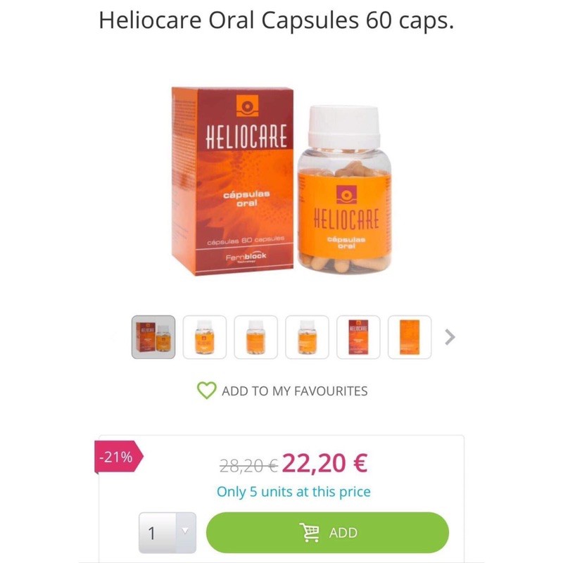 Viên uống chống nắng Heliocare Capsula Orals 60 viên | BigBuy360 - bigbuy360.vn