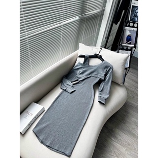 SET MAXI KÈM KHOÁC CROP LỆCH VAI