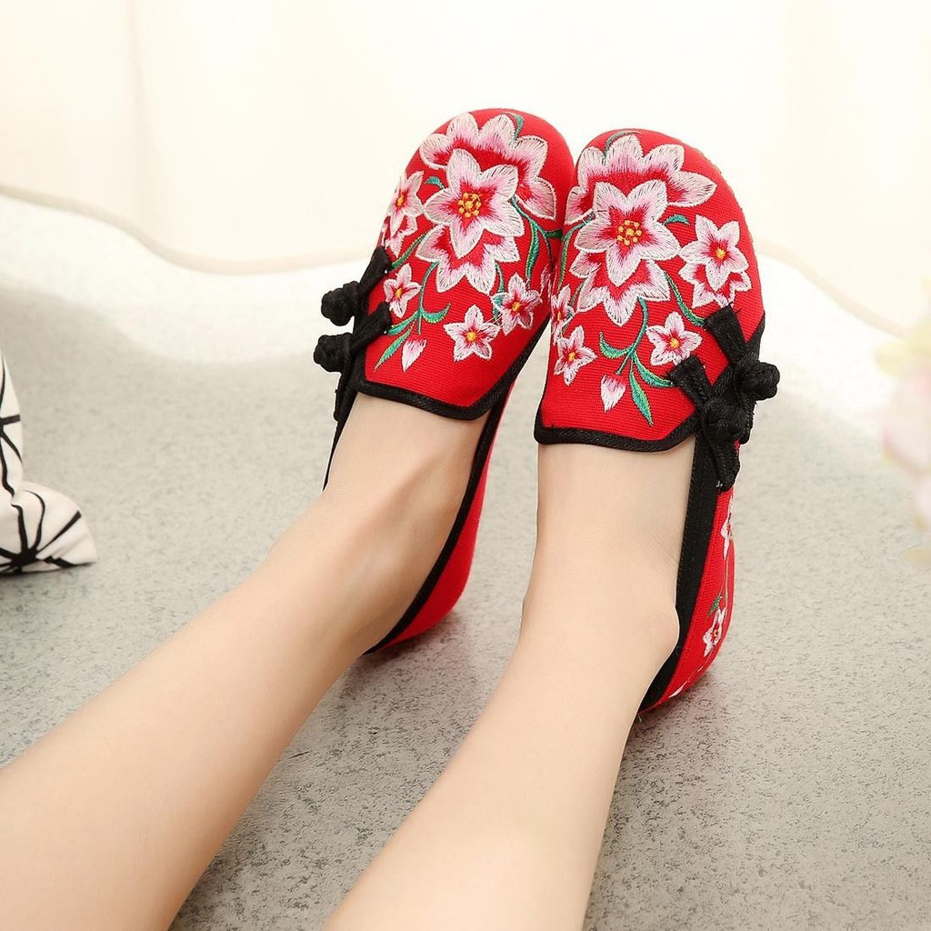 Giày Búp Bê Thêu Họa Tiết Phong Cách Trung Hoa Thanh Lịch Dành Cho Nữ | BigBuy360 - bigbuy360.vn