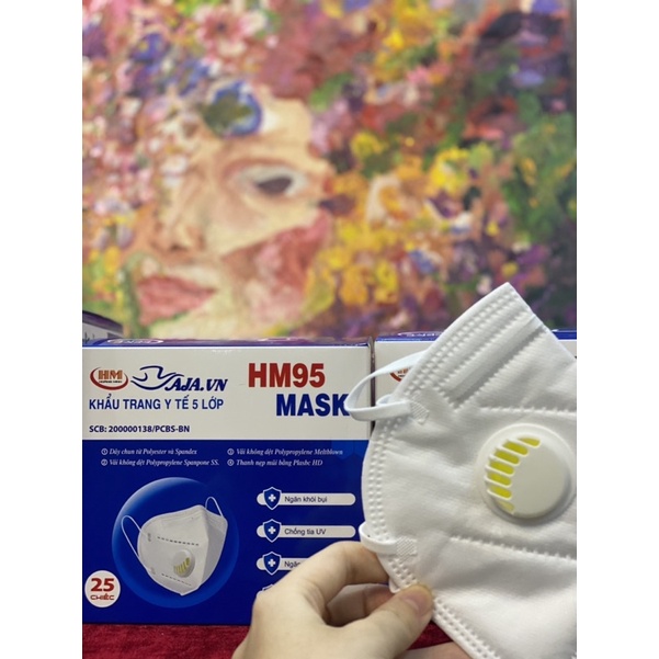 [CÓ SẴN] KHẨU TRANG N95 HM95 MASK (có van, không van)
