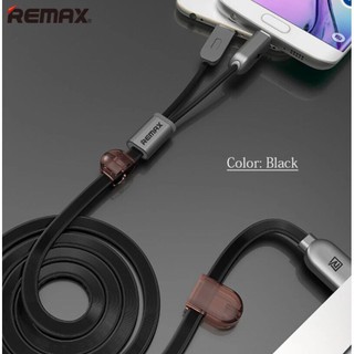 Cáp Sạc Dẹp 2 Đầu Remax RC-025t Cho Iphone Và Android