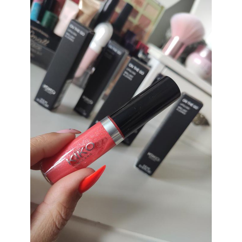 Son kem bóng nhũ ngọc trai On The Go Lip Gloss - Son kem Kiko Mini - Kiko Milano Italy