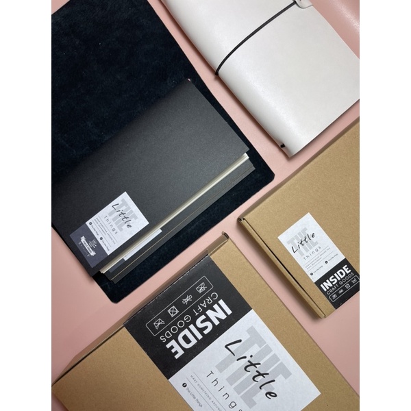 Sổ bìa da thật size 11x20cm. Traveler's notebook