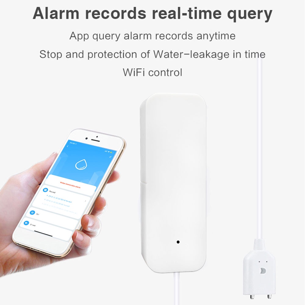 COD Tuya Wifi Ngâm Nước Detector Mực Nước Báo Động Hộ Gia Đình Dò Mức Nước-ELLE