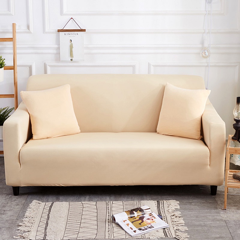 Vải ga bọc ghế sofa màu be trơn sang trọng tự bọc tại nhà