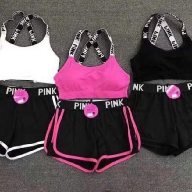 Sale Đẹp Bộ Tập Gym PINK Đa Năng Yoga/ Gym/Đi Biển Hàng Sịn ! Đẹp . Cực Xinh . ✿