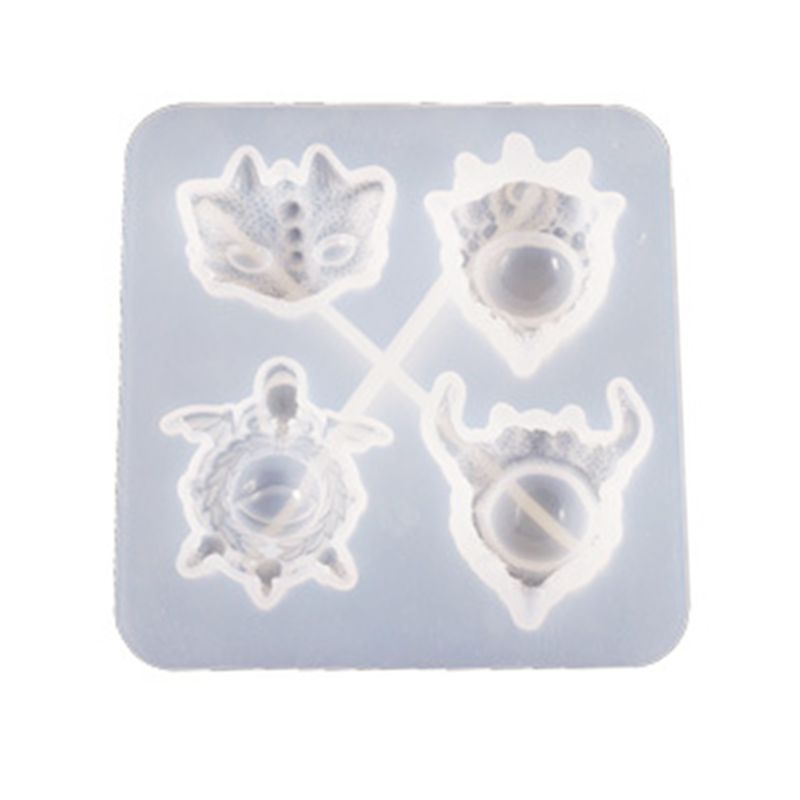 Khuôn Silicone Làm Móc Khóa Nhựa Resin Hình Mắt Quỷ Độc Đáo