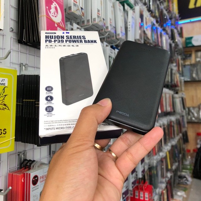 Pin sạc dự phòng Proda 10.000 mAh,Mã sản phẩm : PD-P39, Dung lượng : 10.000 mAh,Màu sắc : Trắng và Đen
