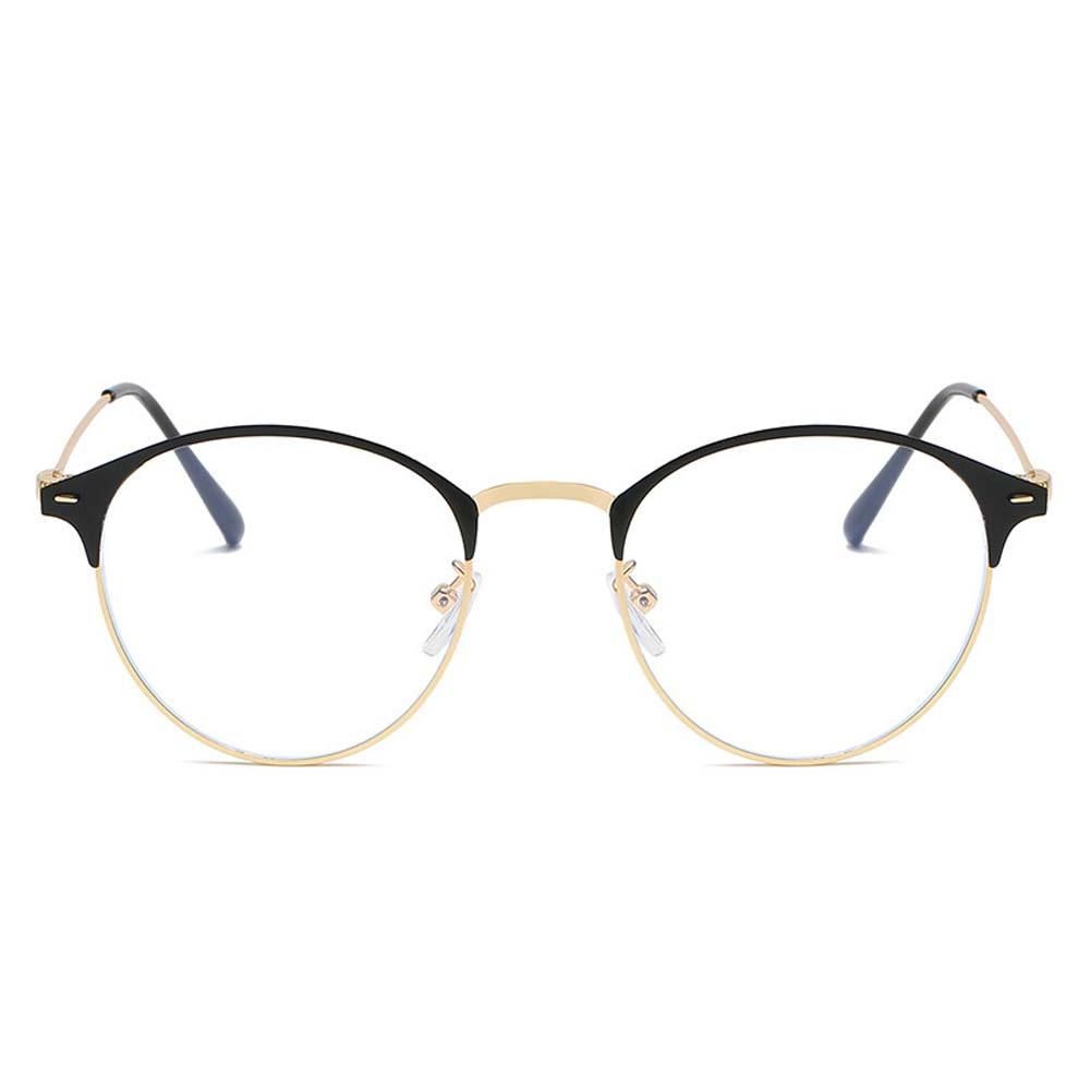 Mắt Kính Gọng Tròn Bằng Kim Loại Chống Ánh Sáng Xanh Không Vành Thời Trang Cho Nữ