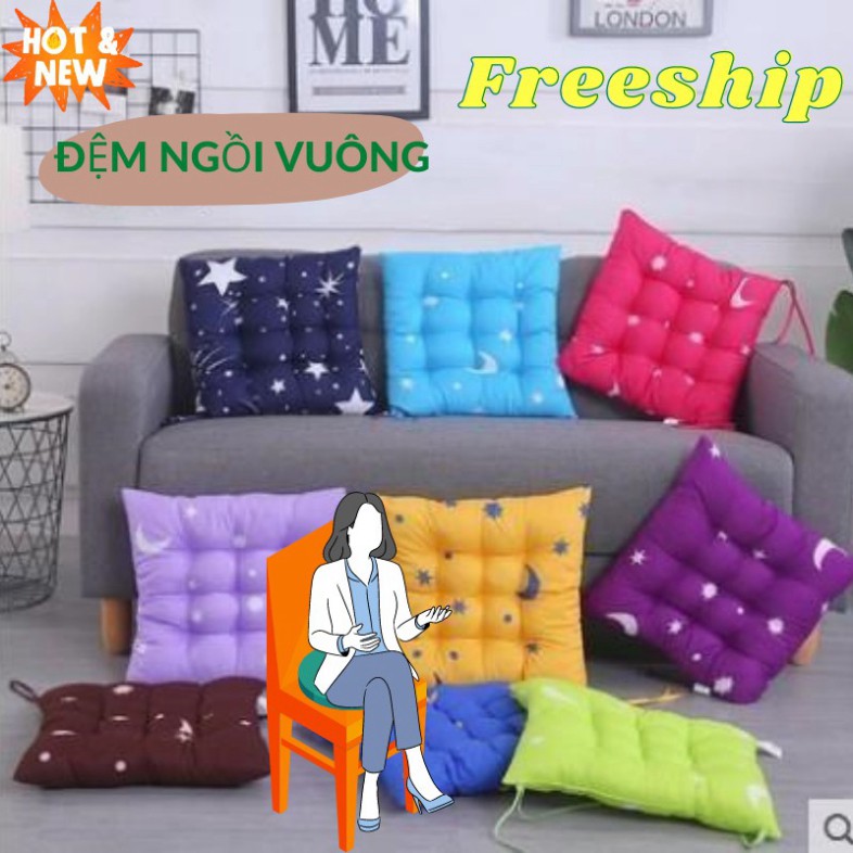 tUANN2 Đệm Ngồi, Nêm Ngồi, Đệm Lót Ghế Hình Vuông Decor Quán Trà Sữa, Cà Phê Kiểu Nhật PAPAA.HOME tUANN2