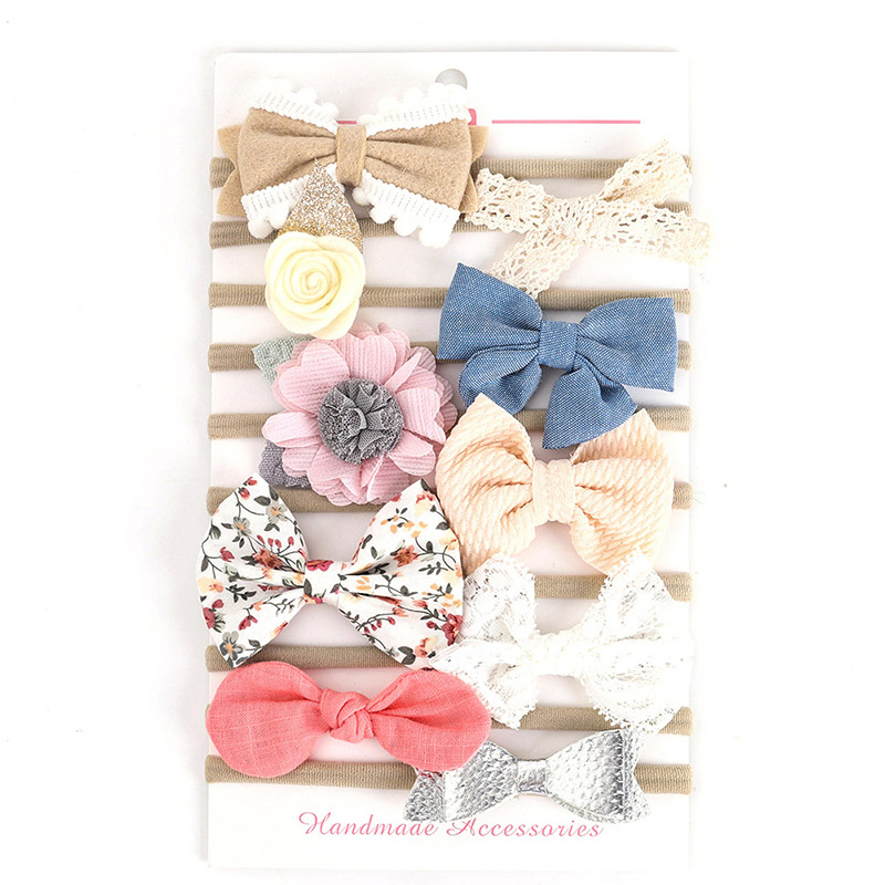 Set 10 Băng Đô Nơ Xinh Xắn Dành Cho Bé Gái