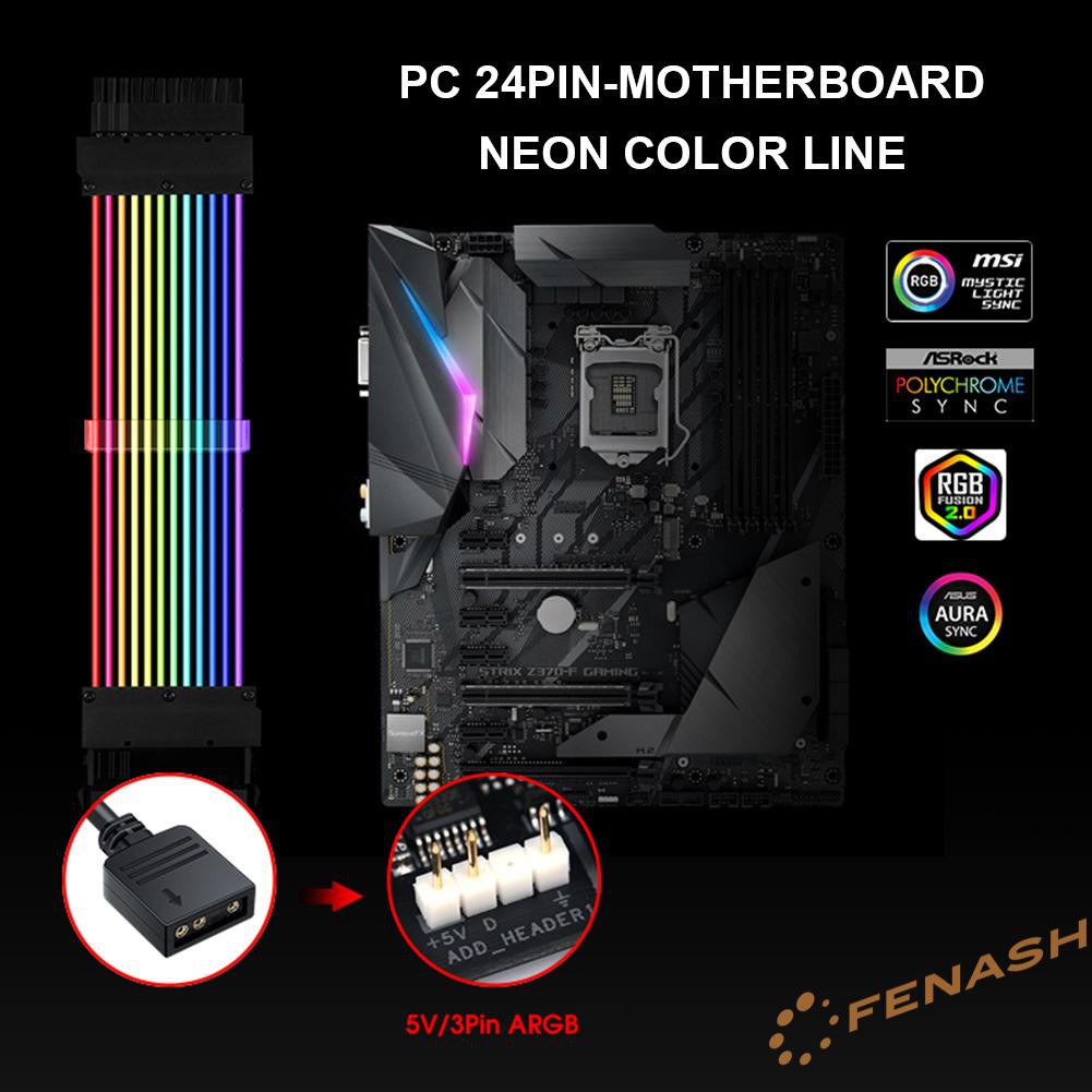 Dây cáp nối dài Psu Rgb Atx 24pin Pcie Gpu 8-chân chuyên dụng