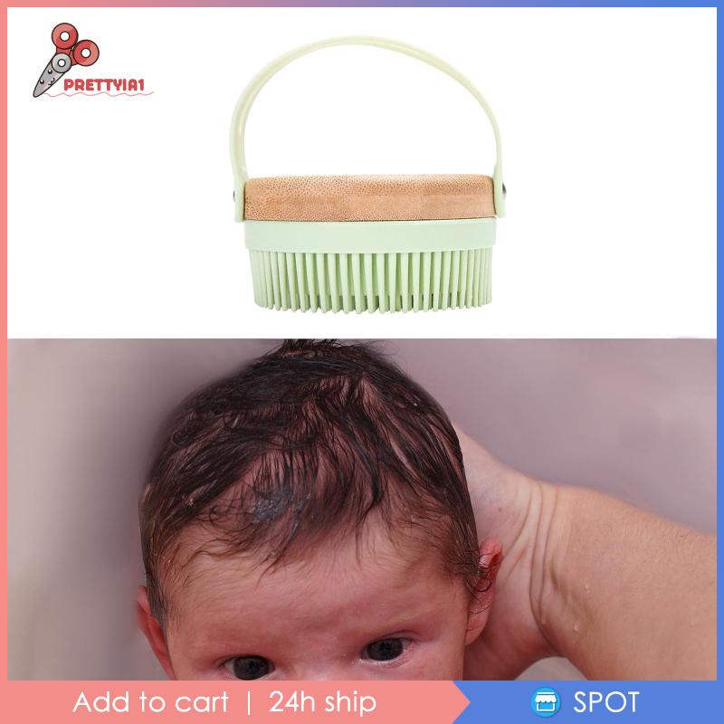 Bàn Chải Gội Đầu Mát Xa Da Đầu Bằng Silicon Mềm Prettyia1 Cho Bé