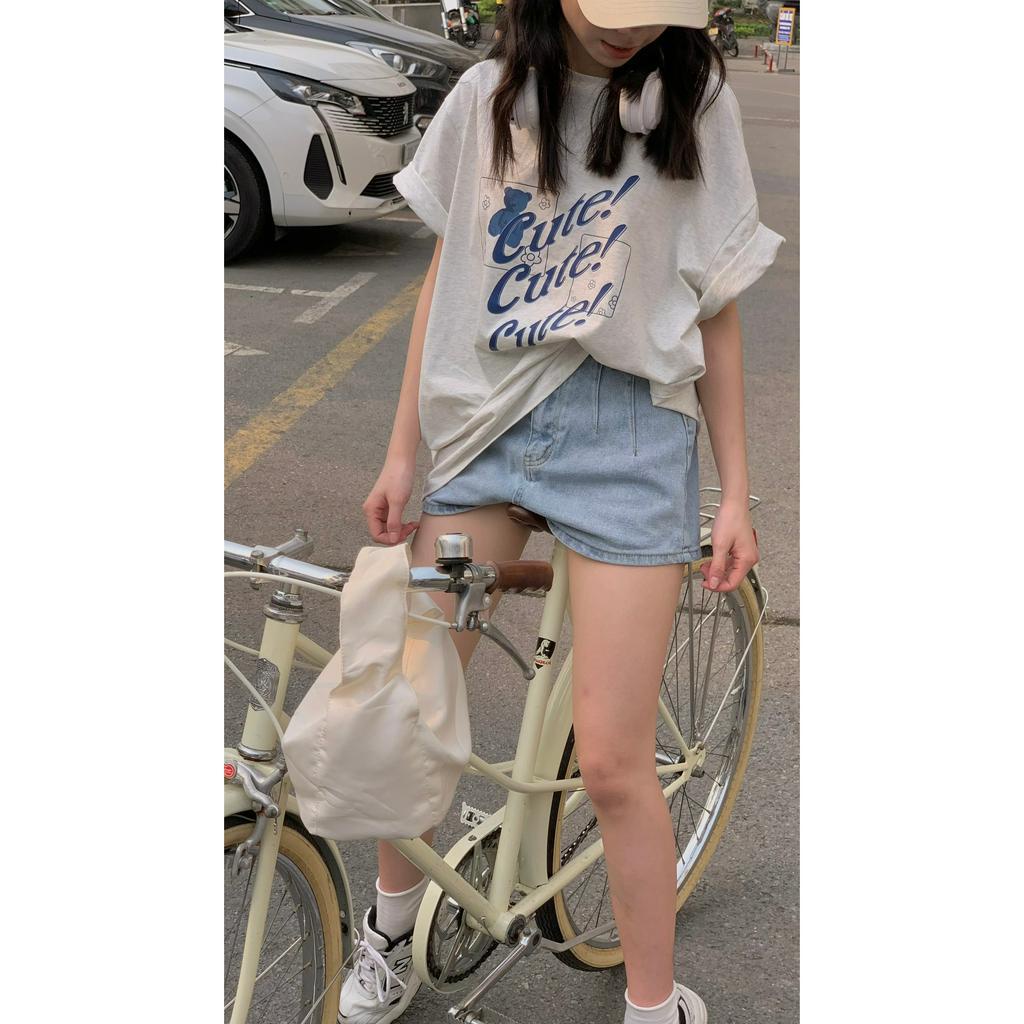 Quần sooc jeans nữ highwaited vải mềm dễ mix đồ 6173 QB277 LOLLIE STUDIO
