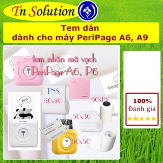 Giấy in nhiệt - in tem nhãn đủ kích thước dành cho máy PeriPage A6