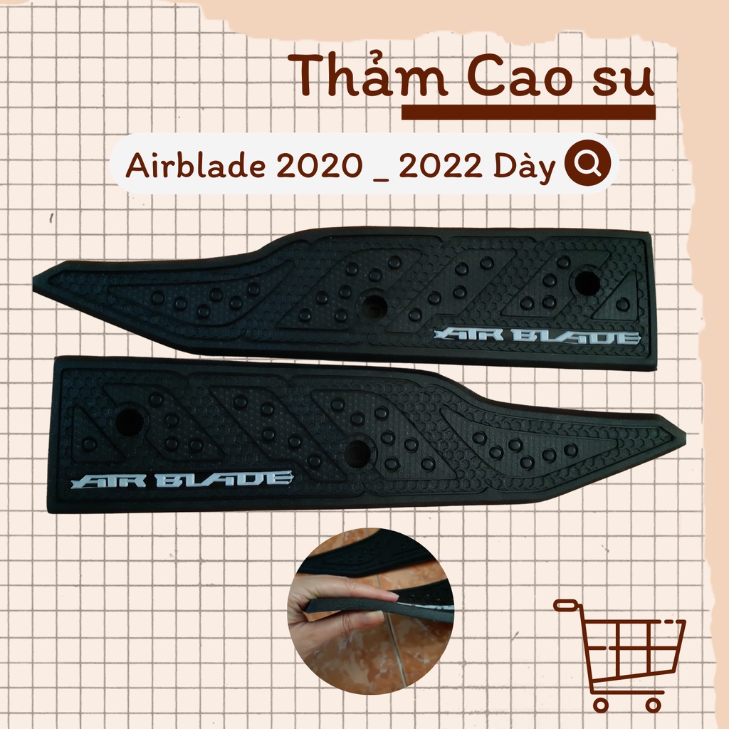 Thảm lót chân cao su xe AB, Click 125/150, Vario 150, Lead, Vision DÀY.