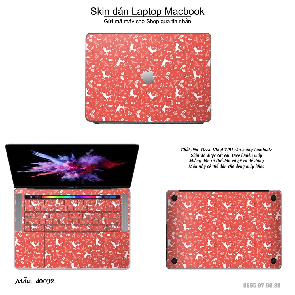 Skin dán Macbook mẫu Sticker họa tiết (đã cắt sẵn, inbox mã máy cho shop)