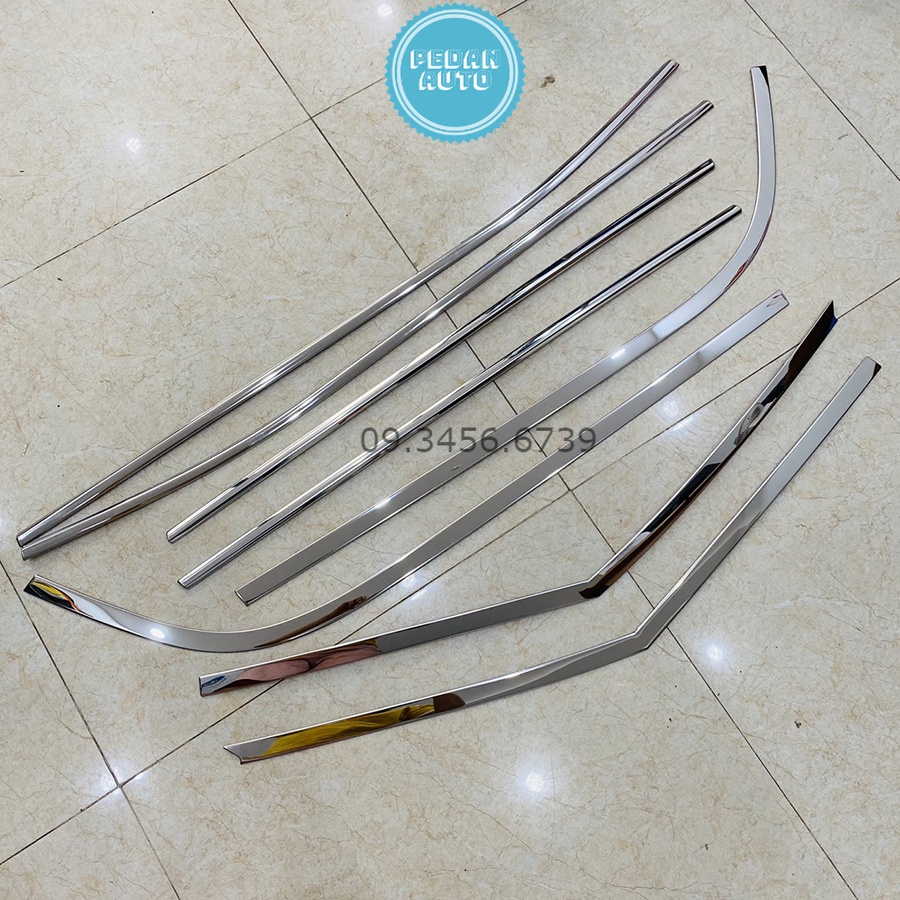 Viền cong kính nẹp chân kính Inox Hyundai Creta 2021 2022 2023 Chất Liệu Inox Sáng Bóng, Trang trí viền kính cửa xe