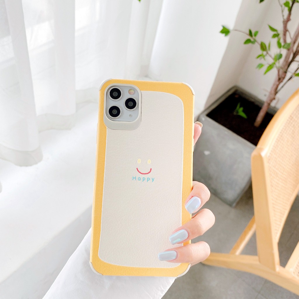 Ốp lưng iphone Happy da viền chống va đập 5/5s/6/6plus/6s/6splus/7/7plus/8/8plus/x/xr/xs/11/12/pro/max/plus/promax | BigBuy360 - bigbuy360.vn