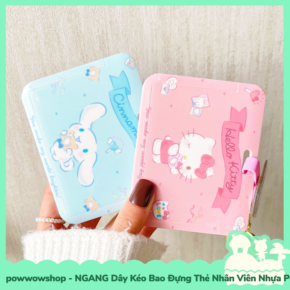 [Sẵn VN - Hỏa Tốc] Dây Kéo Bao Đựng Thẻ Nhân Viên NGANG Nhựa PC + Acrylic Phong Cách Nhân Vật Hoạt Hình Sanrio