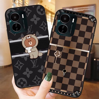 Ốp lưng điện thoại vivo y16 thương hiệu LV louis vuit ton in vân da