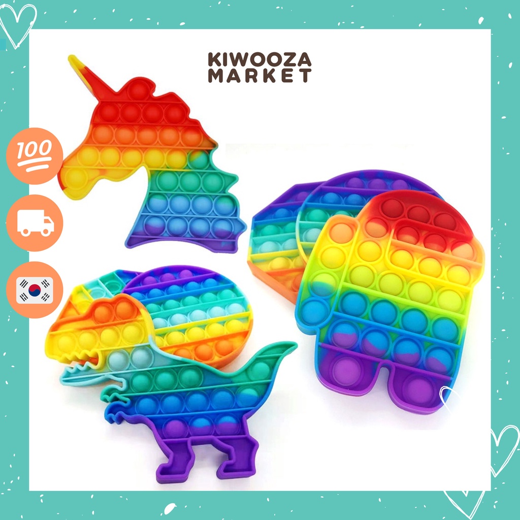 Đồ Chơi Bóp Tay Xả Stress Pop it Fidget Toy Nhiều Màu Sắc Độc Đáo, Nhập Khẩu Hàn Quốc