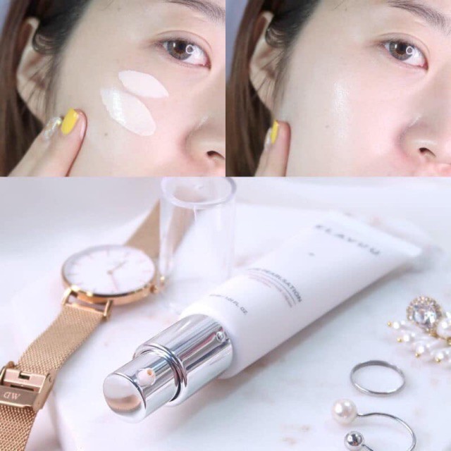 Kem lót bảo vệ da, hiệu chính tông da bền màu KLAVUU White Pearlsation Primer 30ml Giúp sáng da rạng rỡ - HONGS BEAUTY