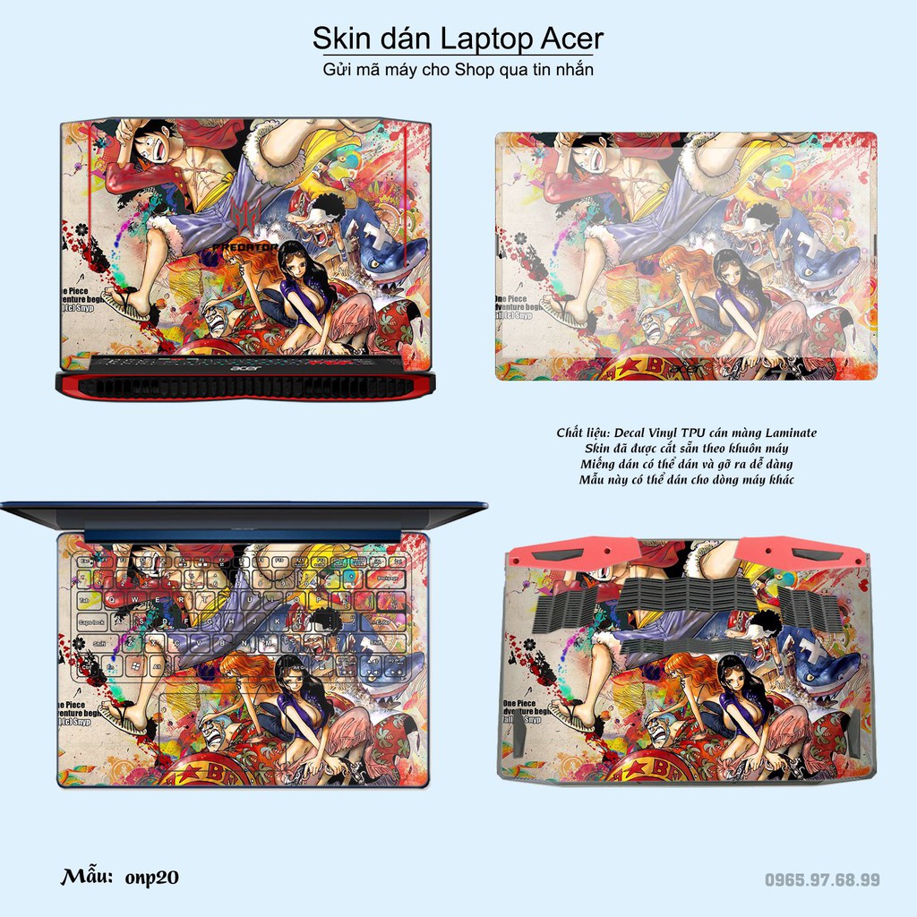 Skin dán Laptop Acer in hình One Piece nhiều mẫu 21 (inbox mã máy cho Shop)