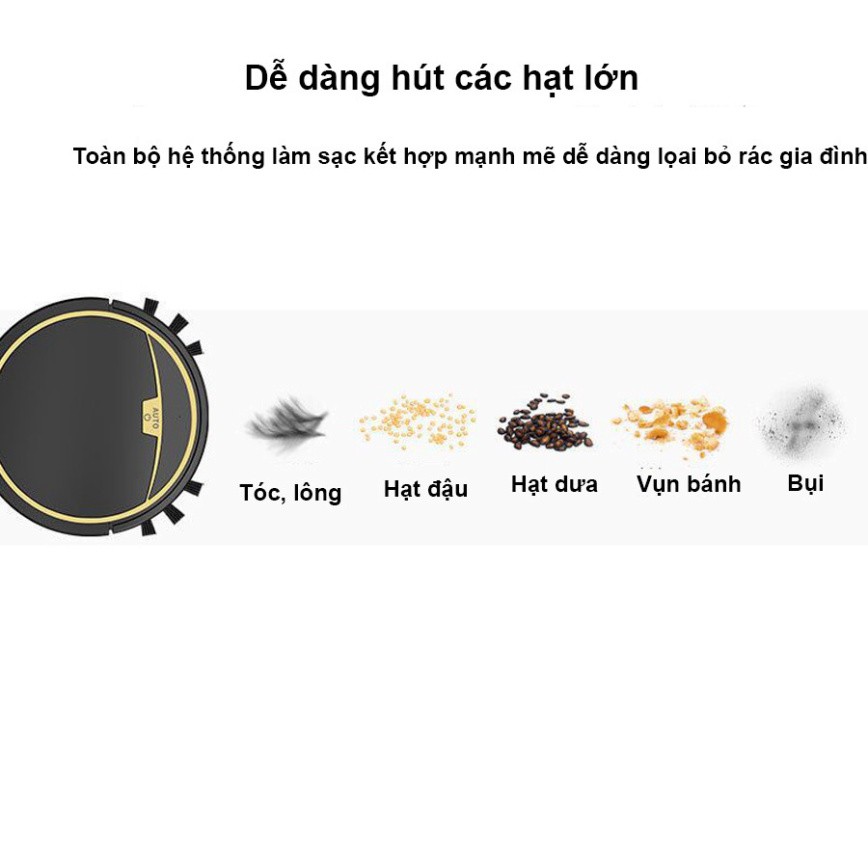 Hút Bụi Lau Nhà Thông Minh RS300 - Điều Khiển Từ Xa, Lực Hút Mạnh 2800pa, Lập Trình Đường Đi. Bảo Hành 12T