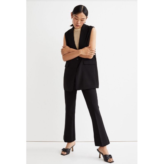 Áo khoác cardigan gile cổ vest dáng dài vnxk women sleeveless coat jacket in navy ghile choàng blazer xuất khẩu dư xịn