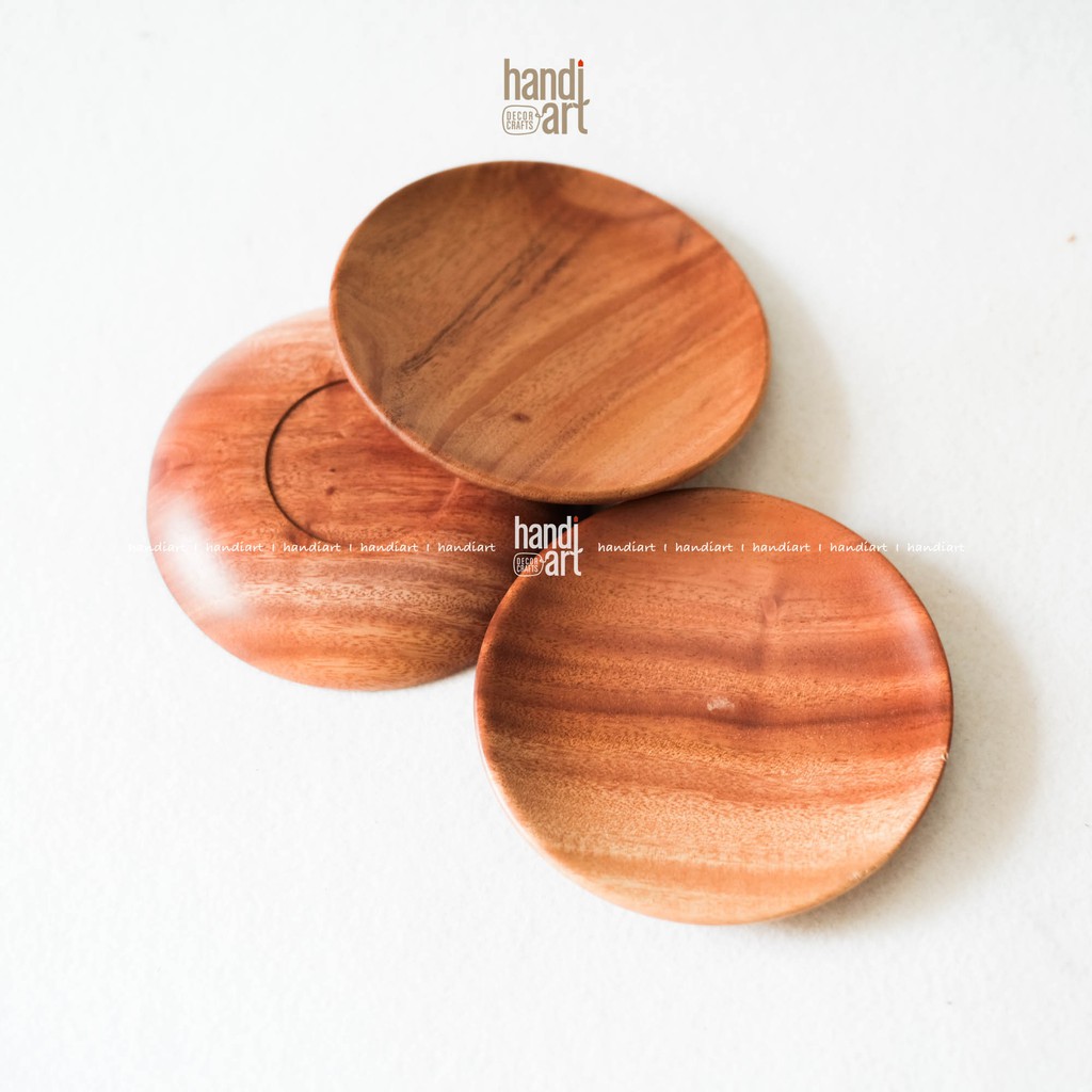 Đĩa gỗ tự nhiên trang trí bàn ăn