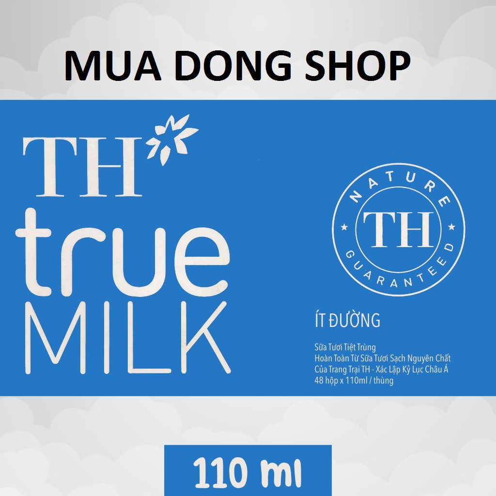 Sữa TH true milk có đường 110ml.